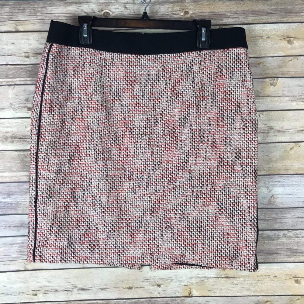 Banana Republic Skirt Womens 14 Multicolor Cotton Tweed A Line Mini Short Lined
